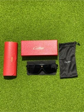 Cartier Black Sunglasses with Black accents